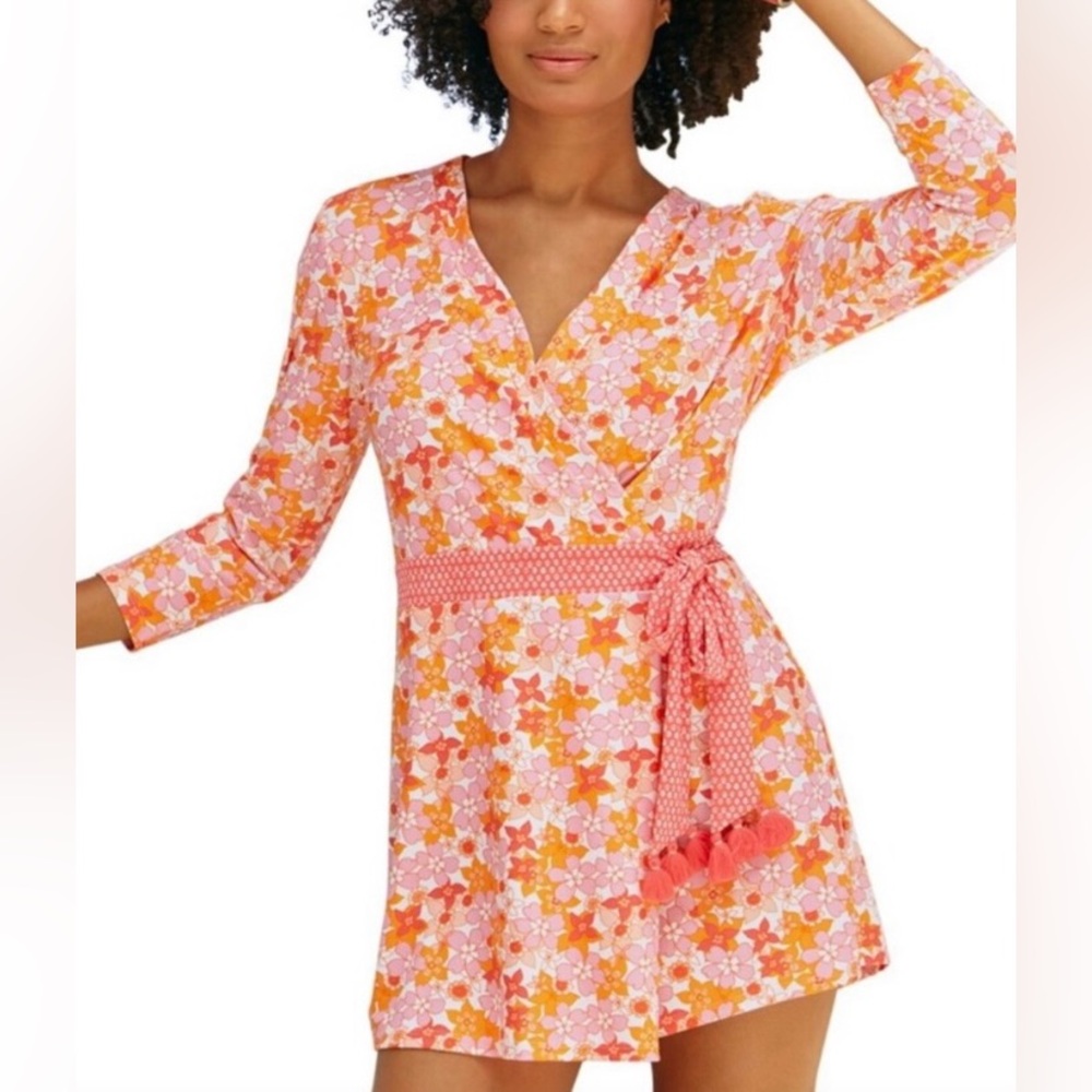 Cabana Life Surfside Beach Tassel Wrap Romper Size M - Picture 3 of 12